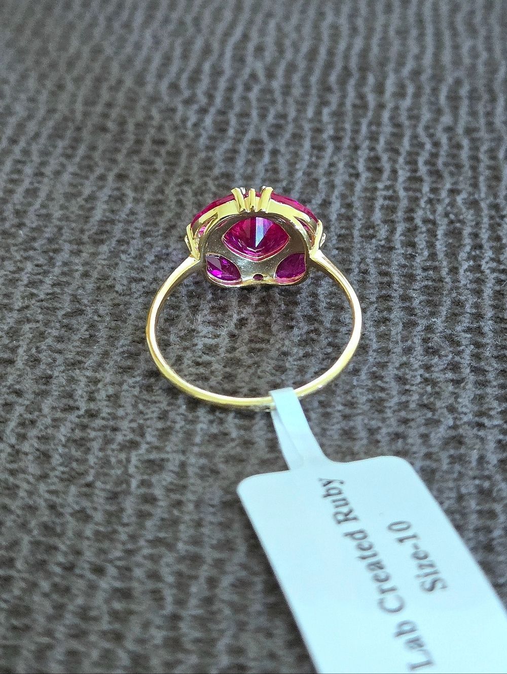 Shivam Lab🧪 Created Pink💕 Ruby Flower🏵 Ring💍 - NWT - Picture 14 of 16